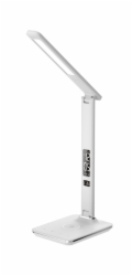 IMMAX KINGFISHER 08966L IMMAX LED stolní lampička Kingfisher/ Qi nabíjení/ 8,5W/ 400lm/ 12V/2,5A/ 3 barvy světla/ sklápěcí rameno/ bílá