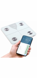 Salente SlimFit, osobní diagnostická fitness váha, Bluetooth, bílá