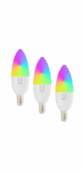 IMMAX NEO LITE SMART sada 3x žárovka LED E14 6W RGB+CCT, stmívatelná, Wi-Fi, Beacon, DO, TUYA