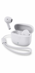 NEDIS bezdrátová sluchátka + mikrofon/ TWS/ BT/ 94 dB/ výdrž 16 hodin/ hlasové ovládání/ nabíjecí pouzdro/ USB-C/ bílé