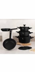 Sada nádobí s titanovým povrchem 10 ks Matte Black Collection BH-8197