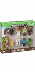 MINECRAFT 3D ERASERS - 8 PACK DELUXE BOX VER.B