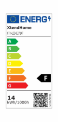 Xtend Home smart LED žárovka, E27, RGB+W, 14W, 1400lm, barevná, stmívatelná, WiFi, Tuya