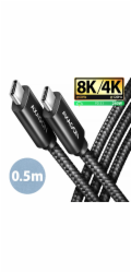 AXAGON BUCM4X-CM05AB NewGEN+ kabel USB-C <-> USB-C, 0.5m, USB4 Gen 3×2, PD 240W 5A, 8K HD, ALU,oplet