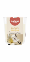 Svicka Bolsius True Scents, vanilka, 80x73 mm, ve skle