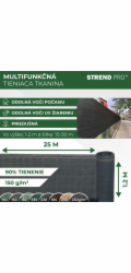 Tkanina tieniaca POPULAR.NET 1,2x25 m, HDPE, UV, 150 g/m2, 90% antracit