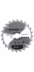 Strend Pro TCT 190x2,4x30/20 mm 24T, pilový kotouč na dřevo, SK plátky