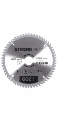Strend Pro TCT 185x2,2x30/20 mm 60T, pilový kotouč na dřevo, SK plátky