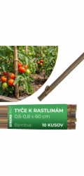 Zahradní tyč KBT 600/6-8 mm, balení. 10 ks, bambus, opora pro rostliny