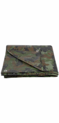 Plachta Khaki 4x6 m, 80 g/m, krycí, olivová/kamufláž, se síťovinou