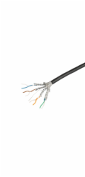 KABEL LAN SFTP KAT.7 305M DRÁT OUTDOOR CU ČERNÝ FLUKE PASSED LANBERG
