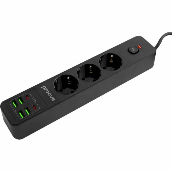 PROOVE prodlužovací kabel 2m 3000W do zásuvky P-03 (3xAC ...