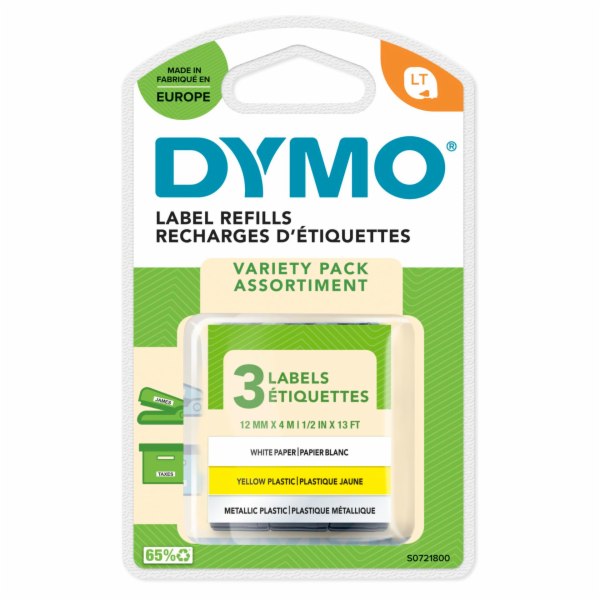 Dymo Letratag Starter Pack  Pap./Plast. zluta, kov stribrna
