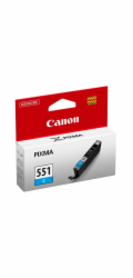 Canon CARTRIDGE CLI-551C azurová pro Pixma iP, Pixma iX, Pixma MG a Pixma MX 6850, 725x, 925, 8750 (332 str.)