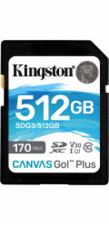 KINGSTON 512GB SDXC Canvas Go! Plus 170R/90W CL10 U3 V30