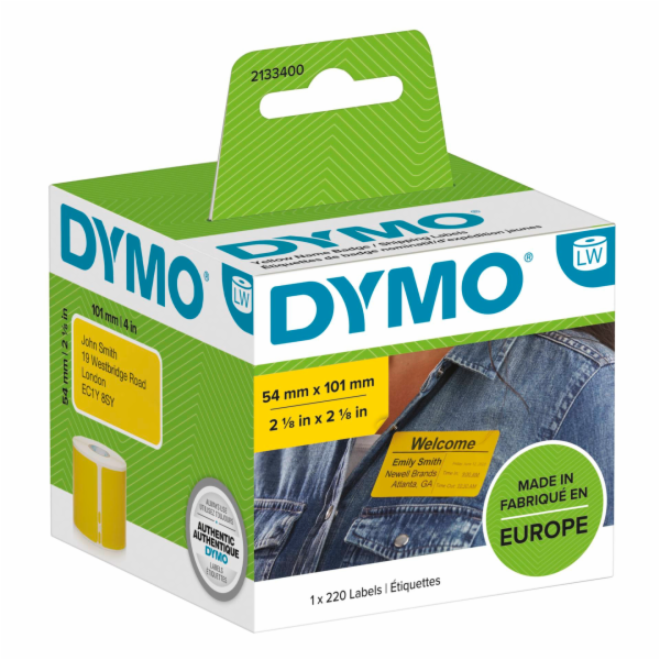 Dymo 2133400  papírové štítky žluté  101