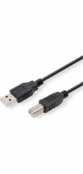 Logo kabelu USB USB-A – USB-B 1,8 m černý (30260)