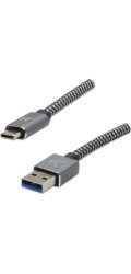 Logo kabelu USB USB-A - USB-C 2 m šedý