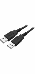Kabel USB Logo USB-A - USB-A 1,8 m Černý