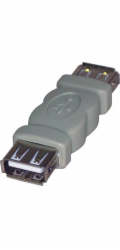 USB adaptér Logo konektor, USB A (2.0) F-USB A (2.0) F, 0, šedý, Logo - 68041