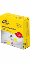 Avery Zweckform Značkovací kroužky v dávkovači Avery Zweckform, 250 ks/role, O19 mm, žlutá, ŽLUTÁ