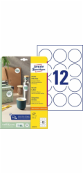 Avery Zweckform Avery Zweckform papírové štítky, A4, 10 listů, průměr 60 mm, bílé, kulaté