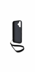 DKNY DKNY DKHCP16SPBSWSK iPhone 16 6.1 černé/černé pevné pouzdro Řemínek na zápěstí Stock Logo
