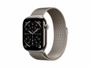 Apple Watch Series 11 GPS + Cellular 46mm Prírodný titán s prírodným milánskym ťahom - S/M