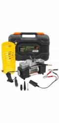 Rockforce Car Compressor Autokompresor, dvoupístový kompresor (65l/min, 3 trysky, LED) 12V v pouzdře