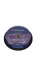 VERBATIM DVD+R(10-Pack)Spindl/MattSlvr/8x/8.5GB