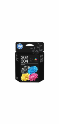 HP 302/304 Combo Pack - 2-balení - pigmentová cerná, barva (azurová, purpurová, žlutá) - originální - inkoustová cartridge - pro AMP 130; Deskjet 1110, 21XX, 26XX, 36XX, 37XX; ENVY 45XX, 50XX; Officej