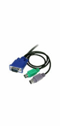 StarTech 3-in-1 Ultra Thin PS/2 KVM Cable - Keyboard / video / mouse (KVM) cable - PS/2, HD-15 (VGA) (M) to HD-15 (VGA) (M) - 6 ft - SVECON6 - Kabel klávesnice / videa / myši (KVM) - PS/2, HD-15 (VGA)