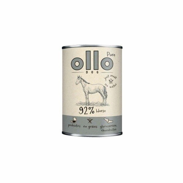 OLLO Pure Kůň Mono - mokré krmivo pro psy - 850g