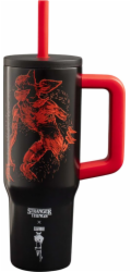 Bialetti - Termohrnek Stranger Things 900ml s brčkem a uchem - Svítí ve tmě