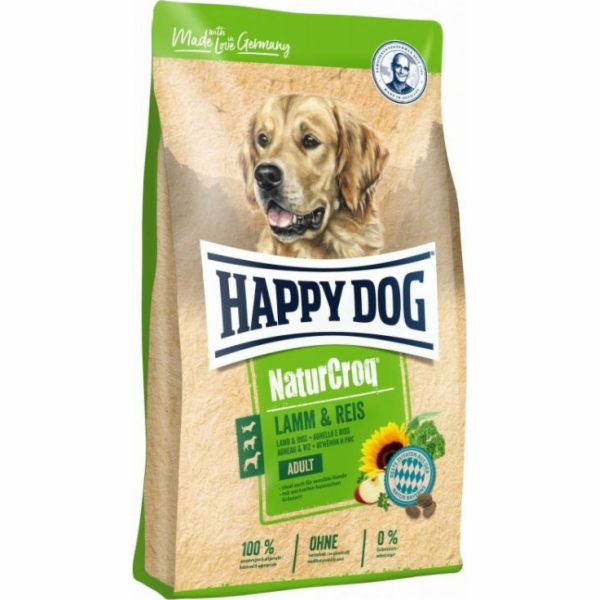 Happy Dog NATURCROQ JEHNĚČÍ/RÝŽOVÉ DOSPĚLÉ 4 kg