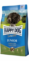 Happy Dog Sensible Junior, suché krmivo, pro štěňata, 7-18 měsíců, jehněčí/rýžové, 4 kg