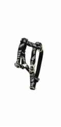 Barry King Postroj pro psy Equilibre, černá zebra, niklová kůže, XS 13 mm / obvod krku 20-30 cm / obvod hrudníku 25-45 cm