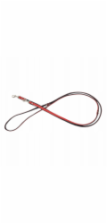 BarryKing nastavitelné kožené vodítko pro psy, červeno-černé, XS-S, 12 mm/200 cm