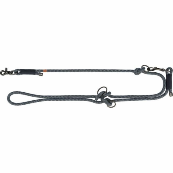 Trixie Vodítko pro psy Soft Rope, černé/šedé, nylonové, S...
