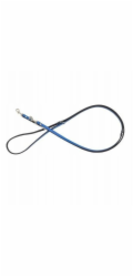 Barry King nastavitelné kožené vodítko pro psy, modro-černé, XS-S, 12 mm/200 cm