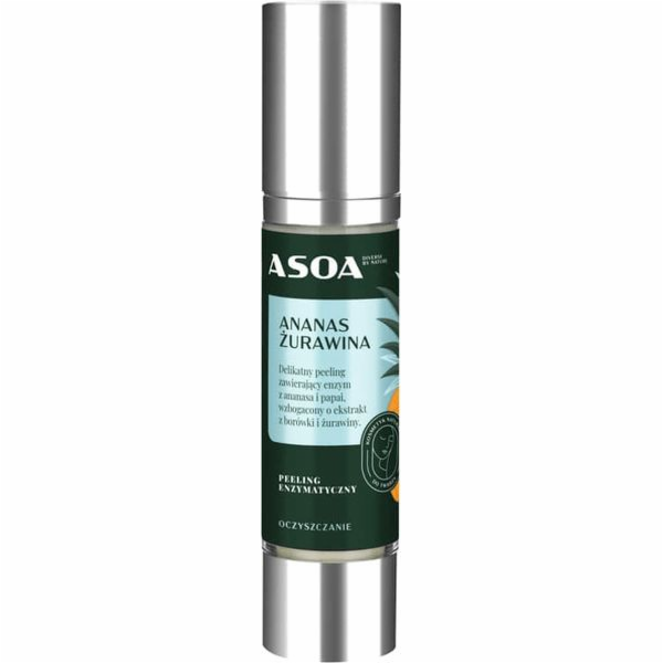Asoa Enzymatický peeling - ananas a brusinka, 50 ml
