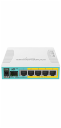 MikroTik RouterBOARD hEX PoE, 800MHz CPU, 128MB RAM, 5xGLAN, USB, PoE 802.3at, USB, SFP,  vč. L4
