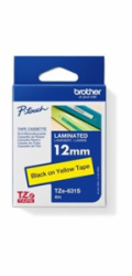 BROTHER TZE631S - kazeta TZ šířky 12mm, laminovaná TZE-631S, žlutá/černé písmo - 4metry