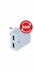 Swissten Síťový Adaptér Smart Ic 2X Usb 3A Power + Datový Kabel Usb / Lightning 1,2 M Bílý