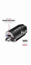 Swissten CL adaptér Power Delivery 2x USB-C 45W nano černý