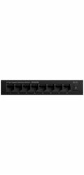 STRONG switch SW8000M/ 8x port Gigabit RJ45/ 10/100/1000 Mb/s/ 16 Gb/s/ 802.3i/u/ab/x/az/ kovové šasi/ černý