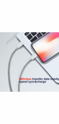 Swissten datový kabel USB-C / USB-C s textilním opletem, 2,0 M Stŕíbrný
