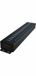 Hub IB-HUB1717 16+1 port USB HUB, 16x USB + 1x USB pro nabíjení, USB 3.2 Gen 1, napájení 96W