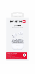 HF, sluchátka Bluethooth SWISSTEN proTUNE, TWS, bílá