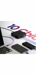 IB-DK4090-C 12-v-1 dokovací stanice, 3x HDMI, LAN, USB, PD až 100W